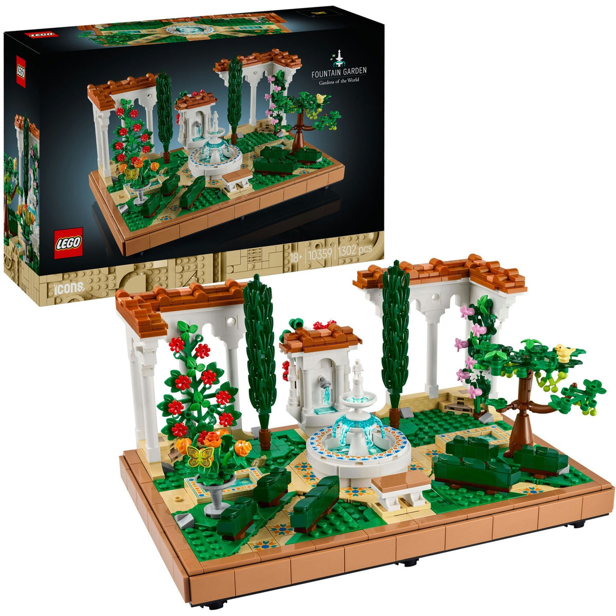 LEGO Ikony Ogród z fontanną - 10359