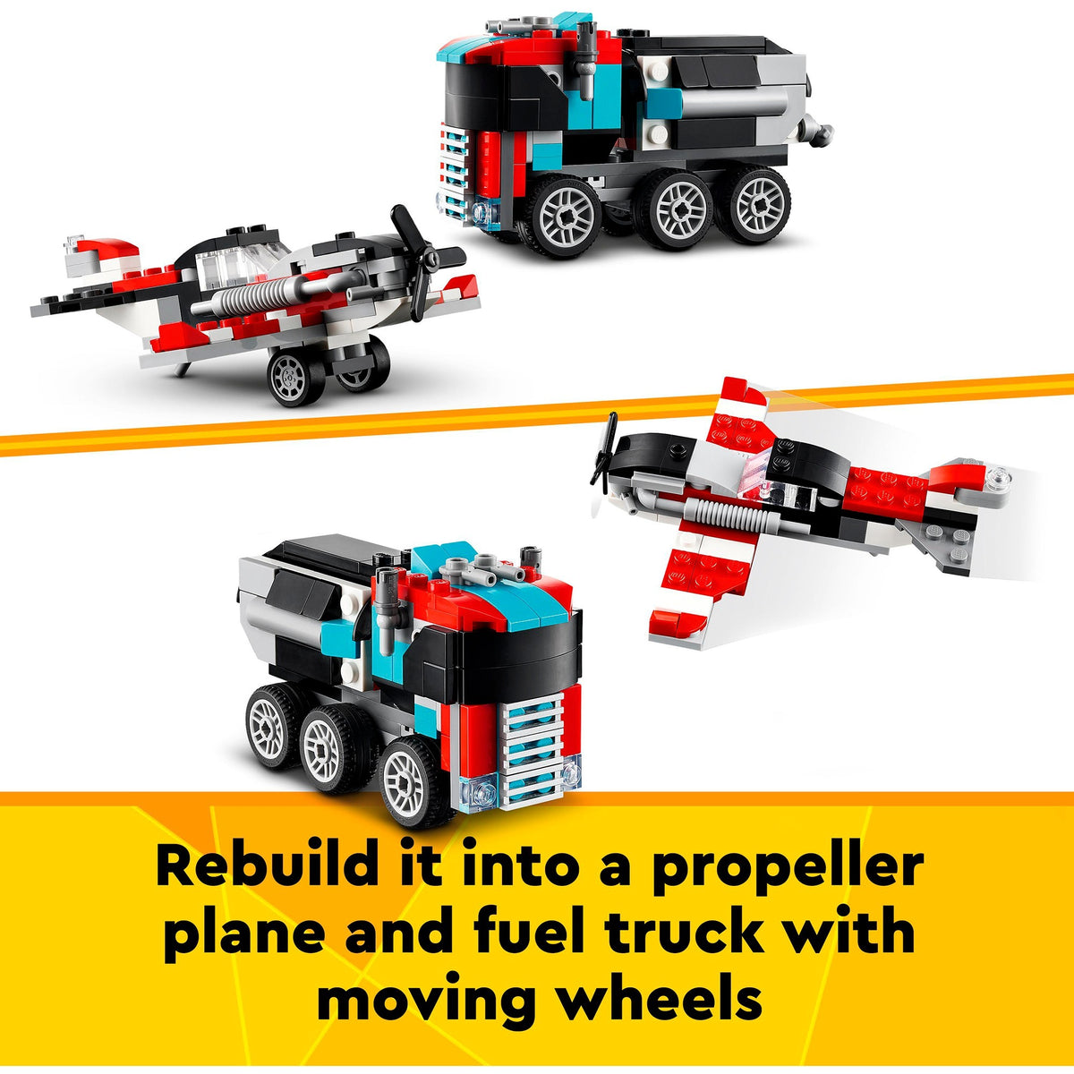 Lego Creator Ciężarówka 3w1 z helikopterem - 31146