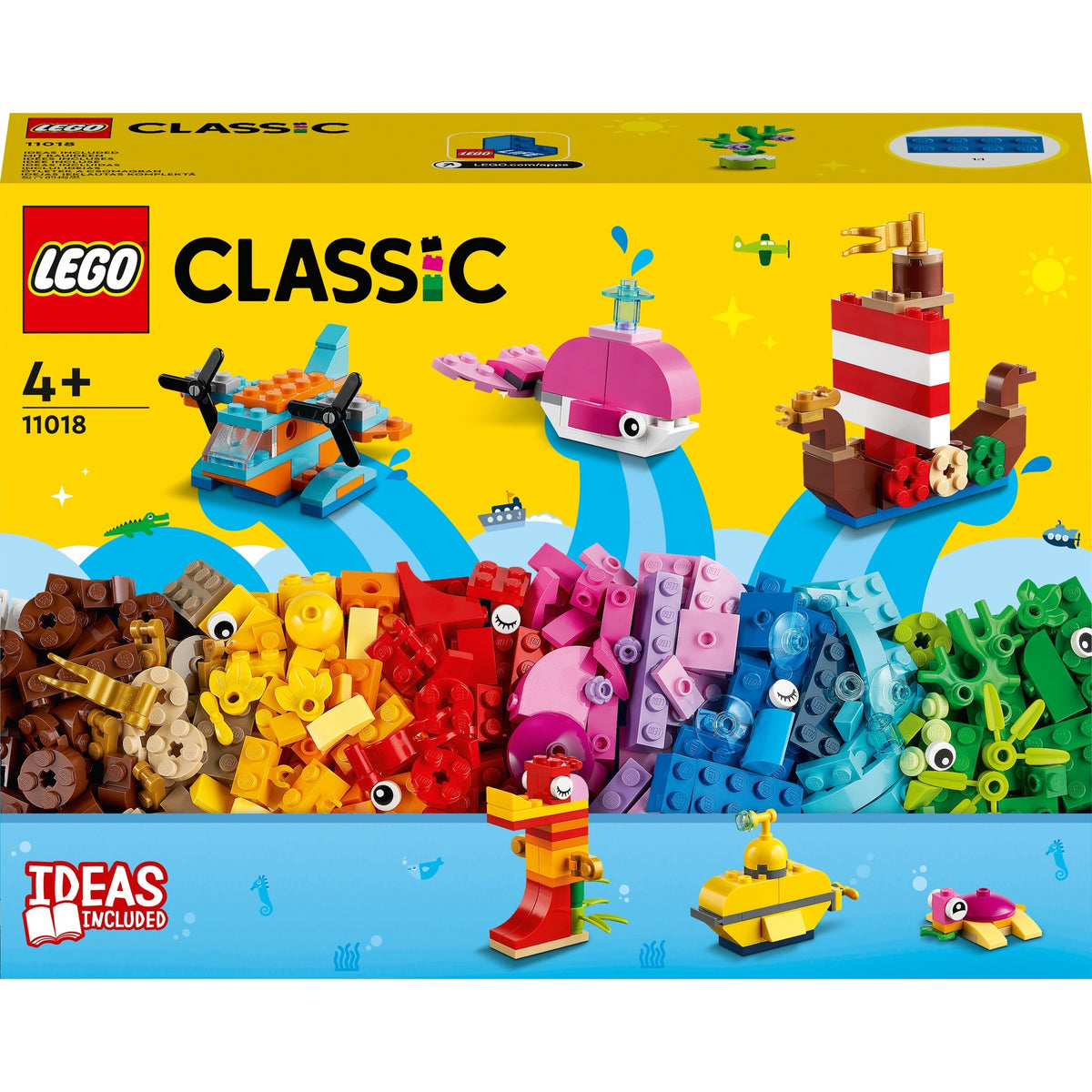 Lego Classic — kreatywne zabawki konstrukcyjne do zabawy w morzu (11018)