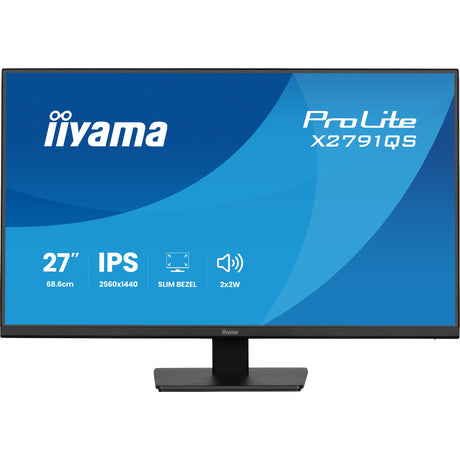 Iiyama prolite x2791qs-b1 27 monitor (zwart (mat), 1x displayport, 1x hdmi)
