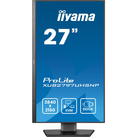 Monitor Iiyama prolite xub2797uhsnp-b1 27 4k UHD (czarny, hdmi, display port, 4x usb-a, usb-c, rj-45)