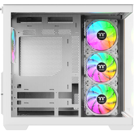 Obudowa Thermaltake View 380 ws argb Snow Midi Tower (biały kolor drewna | 2x USB-A | 1x USB-C | RGB | szkło hartowane)