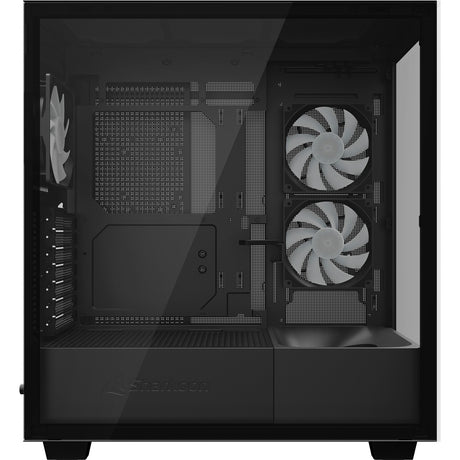 Sharkoon rebel c60 rgb obudowa midi tower (czarna | 2x usb-a | 1x usb-c | rgb | szkło hartowane)