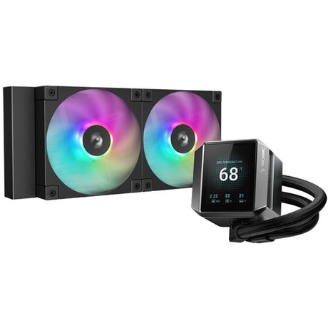 Chłodzenie wodne Deepcool mystique 240 argb (czarne, 4-pinowe złącze wentylatora pwm)