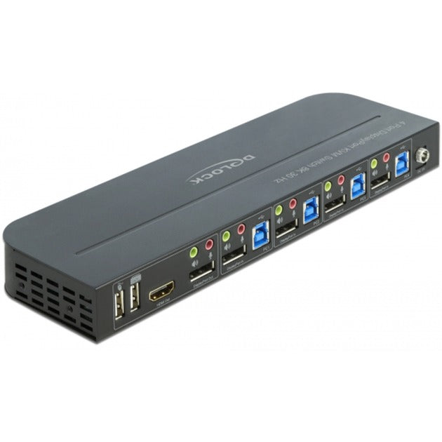 Delock przełącznik displayport 1.4 kvm przełącznik kvm (czarny, 8k 30 hz, USB 3.0, audio)