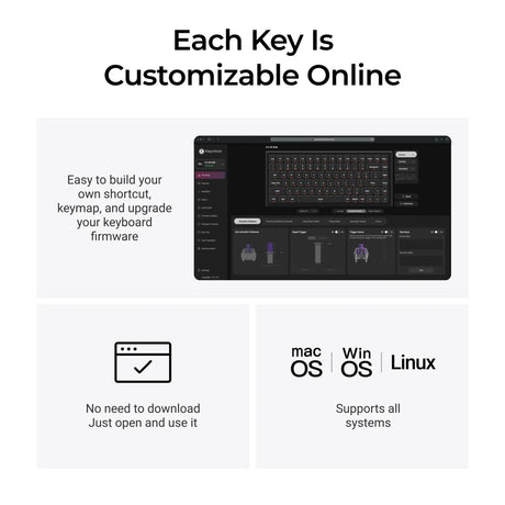 Keychron k2he all-wood special edition mechanisch toetsenbord (houtkleur, us lay-out (qwerty), gateron double-rail magnetic nebula, 75%, gateron double-rail magnetic, osa pbt double-shot, hot swap, bluetooth 5.2 | usb-c)