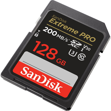 Karta pamięci Sandisk Extreme Pro 128 GB SDXC (czarna, UHS-I, Class 10, U3, V30)
