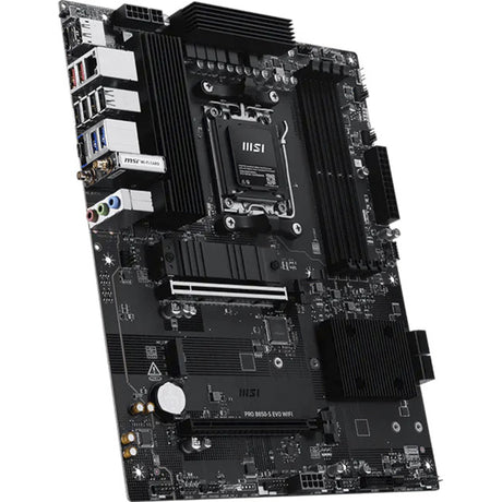 Msi pro b850-s evo wifi socket am5 moederbord (zwart zilver, raid, 5 gb-lan, wi-fi 7, bt, sound, atx)