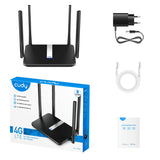 Router Cudy AC1200 Wi-Fi Mesh 4G LTE Cat4 (czarny, siatka, aplikacja, gniazdo nano SIM)