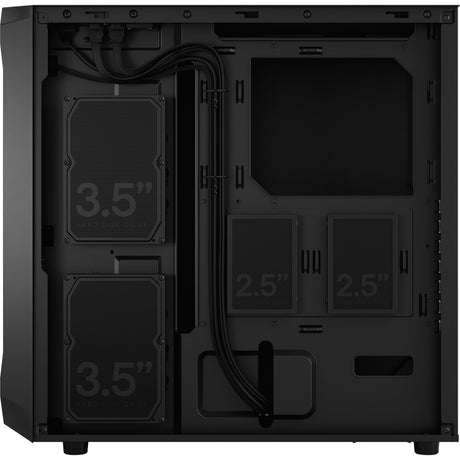 Fractal design focus 2 czarna solidna obudowa midi tower (czarna | 2x USB-A)