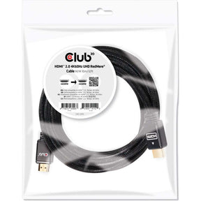 Kabel Club 3D HDMI 2.0 Redmere (czarny, 10 metrów, 4K 60 Hz)