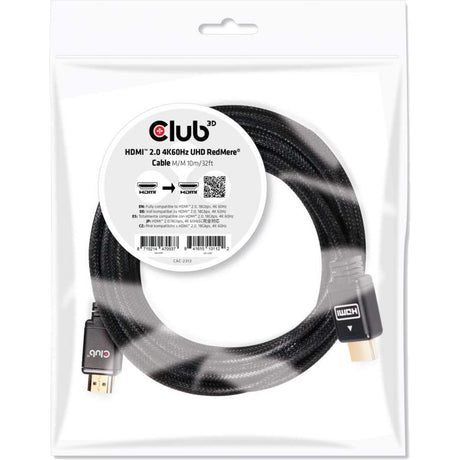 Kabel Club 3D HDMI 2.0 Redmere (czarny, 10 metrów, 4K 60 Hz)