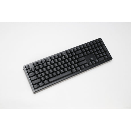 Ducky zero 6108 klasyczna czarna mechaniczna klawiatura do gier rgb (czarna, układ amerykański (qwerty), wiśnia mx2a speed silver, 100%, diody rgb, double-shot pbt, hot swap, 2,4 ghz | bluetooth | usb-c)