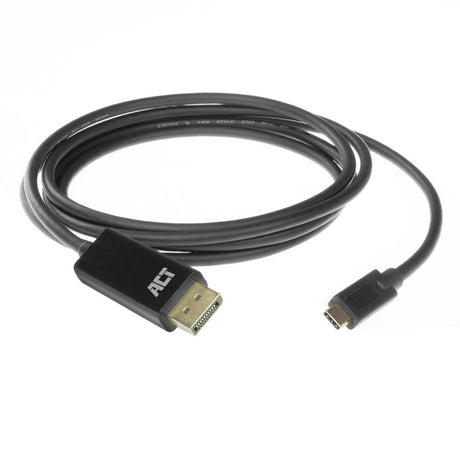 Act Connectivity Kabel USB-C do DisplayPort (czarny, 2 metry, ac7325, 60 Hz 4k (2160p))
