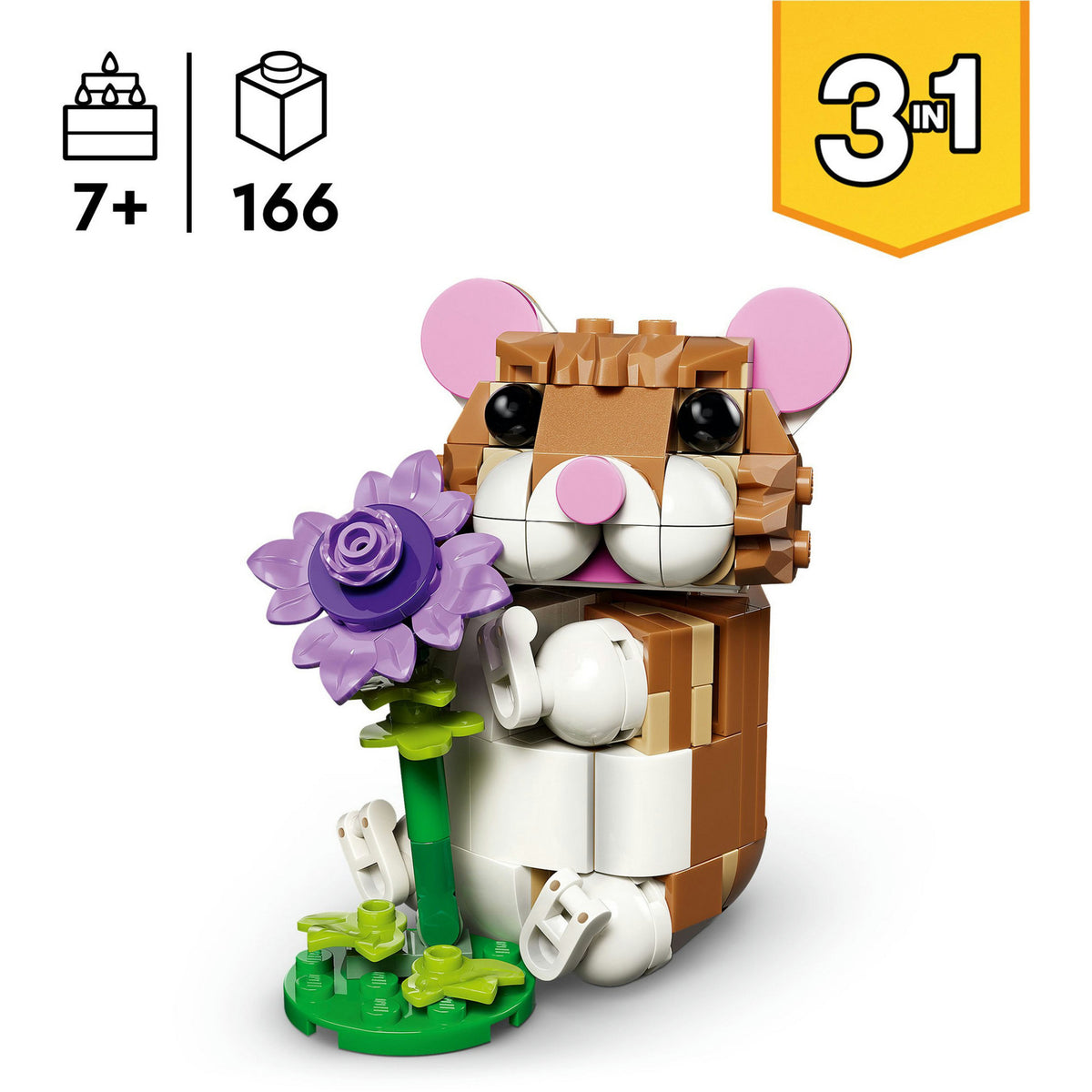 Lego® Creator 3w1 uroczy chomik z kwiatkiem - 31376