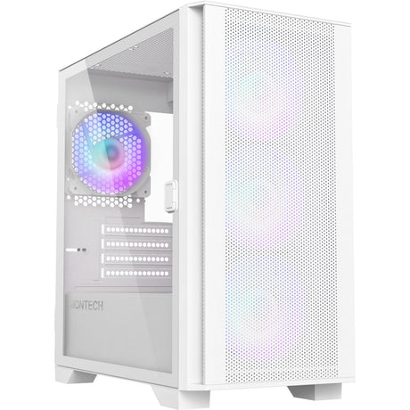 Obudowa mini tower Montech air 100 argb (biała | 3x USB-A | szkło hartowane)