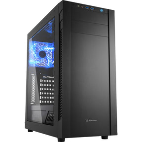 Obudowa midi tower Sharkoon s25-w (czarna | 2x USB-A | okienko)