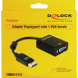 Delock adapter Displayport 1.1 > vga (czarny)