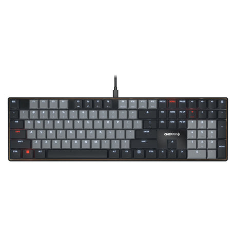 Klawiatura mechaniczna Cherry KC 500 MX LP (czarna, układ US (QWERTY), MX low profile 2.0 ivory, 100%, białe diody LED, nakładki na klawisze PBT)