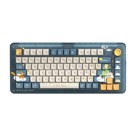 Iqunix Zx75 Sky Meet bezprzewodowa klawiatura mechaniczna (niebieska, układ amerykański (qwerty), gateron czerwony, 75%, diody rgb, możliwość wymiany podczas pracy, podwójny strzał pbt, 2,4 GHz | bluetooth 5.1 | usb-c)