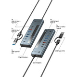 Stacja dokująca Icy Box ib-hub1743-cpd 9 w 1 (niebieska)