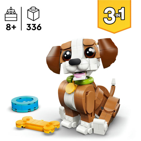 Lego® Creator 3 w 1 urocze zwierzęta: zabawny szczeniak - zestaw zwierząt - zamień w wiewiórkę lub kaczkę - 31382