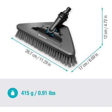 Gardena cleansystem rączka szczotka miękka flex szczotka do mycia (szara, 18812-20)