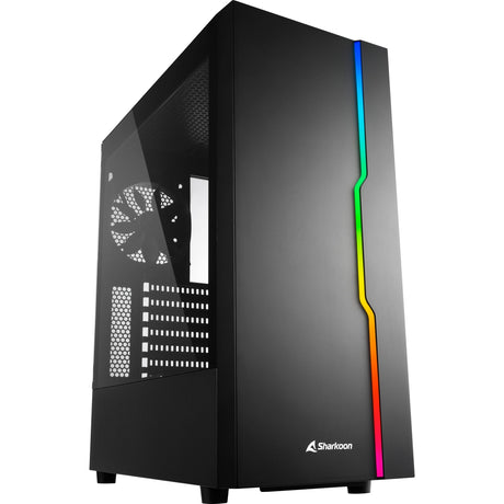 Obudowa midi tower Sharkoon rgb slider (czarna | 3x usb-a | rgb | szkło hartowane)