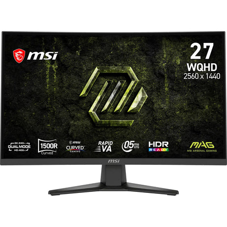 Msi mag 275cqdf x24 27 curved gaming monitor (zwart, 1x displayport, 2x hdmi, 240 hz 400 hz)