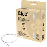 Certyfikat Club 3D USB-C 80 Gb/s, 240 W, 8K, 240 Hz (biały, 1,2 m)