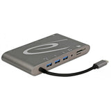 Delock Stacja dokująca USB Type-C 3.1 4K 30 Hz (szara, USB-C, HDMI, SD, USB)