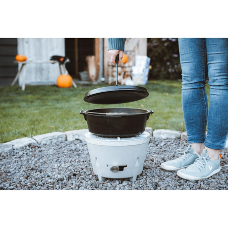 Patelnia do gotowania The Windmill Dutch Oven 6 qt bez nóg (czarna, ø 31,5 cm | 5,9 litra)