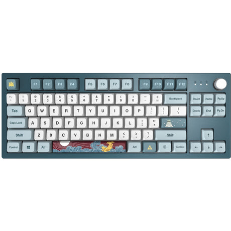 Klawiatura mechaniczna Montech mkey Freedom tkl rgb (ciemnoniebieski, układ amerykański (qwerty), gateron g pro brązowy, 80% (tkl), możliwość wymiany podczas pracy, rgb, pbt)