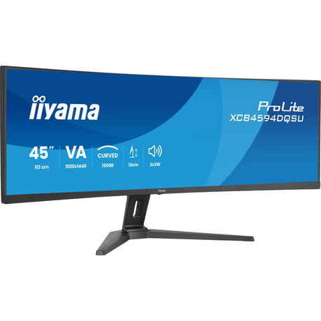 Iiyama Prolite XCB4594DQSU-B1 44,5 zakrzywiony monitor ultrawide (czarny (matowy), HDMI, DisplayPort, USB, audio)