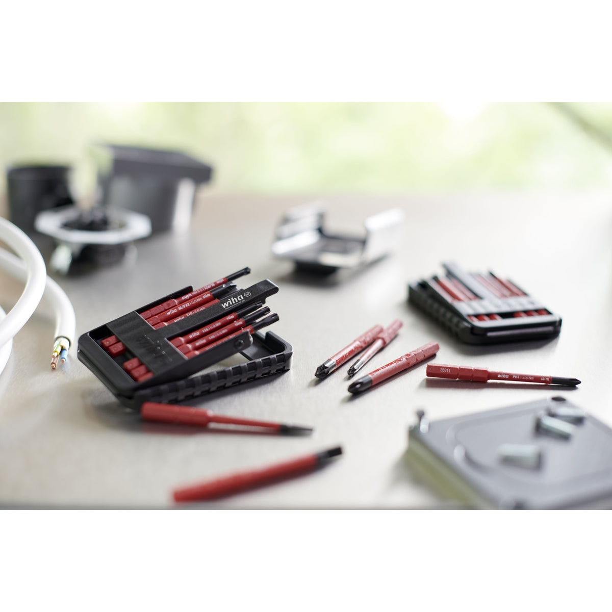 Zestaw bitów Wiha Slimbit Electric Bit Set (czerwony, 76 sztuk)