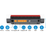 Fritz! międzynarodowy router kablowy box 6660 (biały czerwony, siatka Wi-Fi)