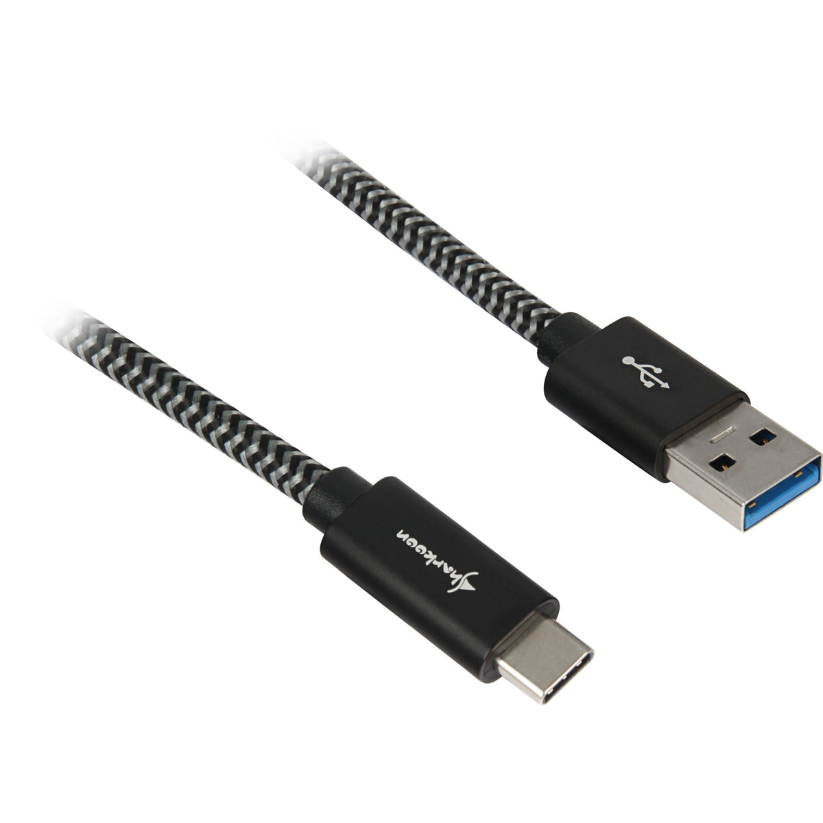 Kabel Sharkoon USB 3.2, USB-A > USB-C (czarno-szary, 0,5 m)