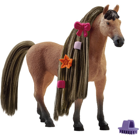 Klub koni Schleich - figurka piękności Sofii, konia akhal-teke, ogiera grającego (42621)