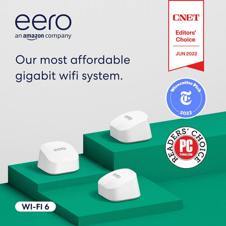 System Wi-Fi Eero 6+ mesh, 3-częściowy router mesh (biały)