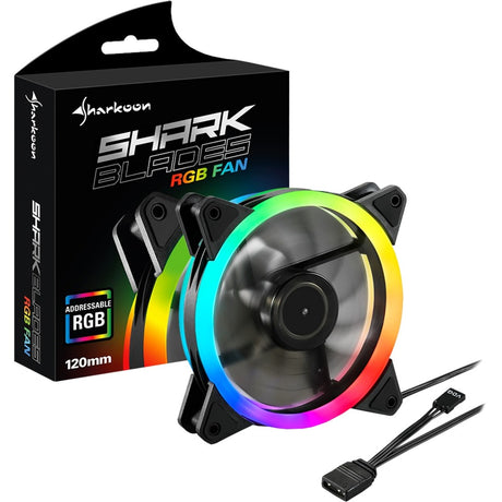 Wentylator obudowy Sharkoon Shark Blade RGB (czarny, 120 x 120 x 25 mm)