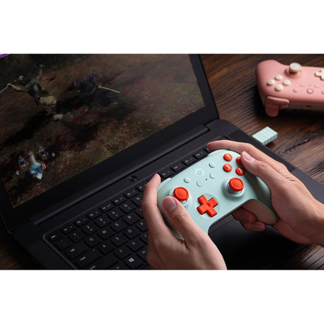 Bezprzewodowy gamepad 8bitdo Ultimate 2c (miętowy pomarańczowy)