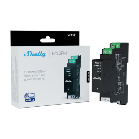 Przekaźnik Shelly Wave pro 14:00 lr (eu) (czarny, z-wave)