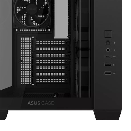 Obudowa midi tower Asus a32 plus (czarna | 2x USB-A | 1x USB-C | RGB | szkło hartowane)