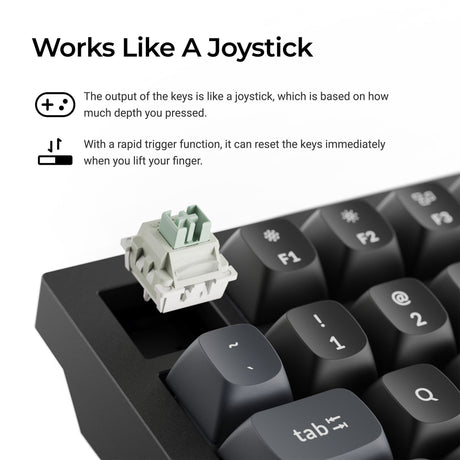 Keychron q6 he 8k klawiatura z przełącznikiem magnetycznym (czarna, układ amerykański (qwerty), ultraszybka limetka, 100%, rgb, hot swap, 8k)