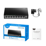 Switch Cudy 8-portowy 10 100 Mbps typu desktop (czarny)