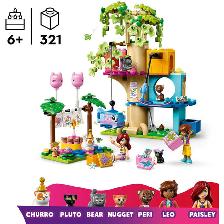 LEGO Friends 42666 Przyjęcie urodzinowe kota i domek na drzewie