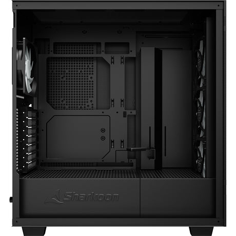 Sharkoon rebel c50 czarna obudowa midi tower rgb (czarna | 2x usb-a | 1x usb-c | rgb | szkło hartowane)