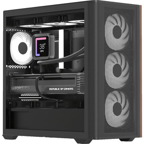 Obudowa mini tower Aerocool b301a (czarna | 1x USB-A | 1x USB-C | RGB)