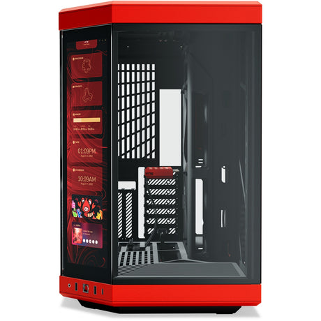 Hyte y70 touch nieskończona obudowa midi tower (czarna | 2x USB-A | 1x USB-C | szkło hartowane)