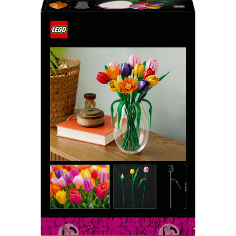Bukiet Lego Botanicals 11501 z dekoracją kwiatu tulipana